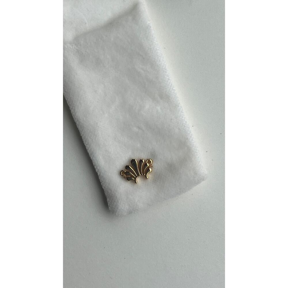 Lele Sadoughi Velvet Bow Barrette White Gold Logo NWT - Picture 6 of 10
